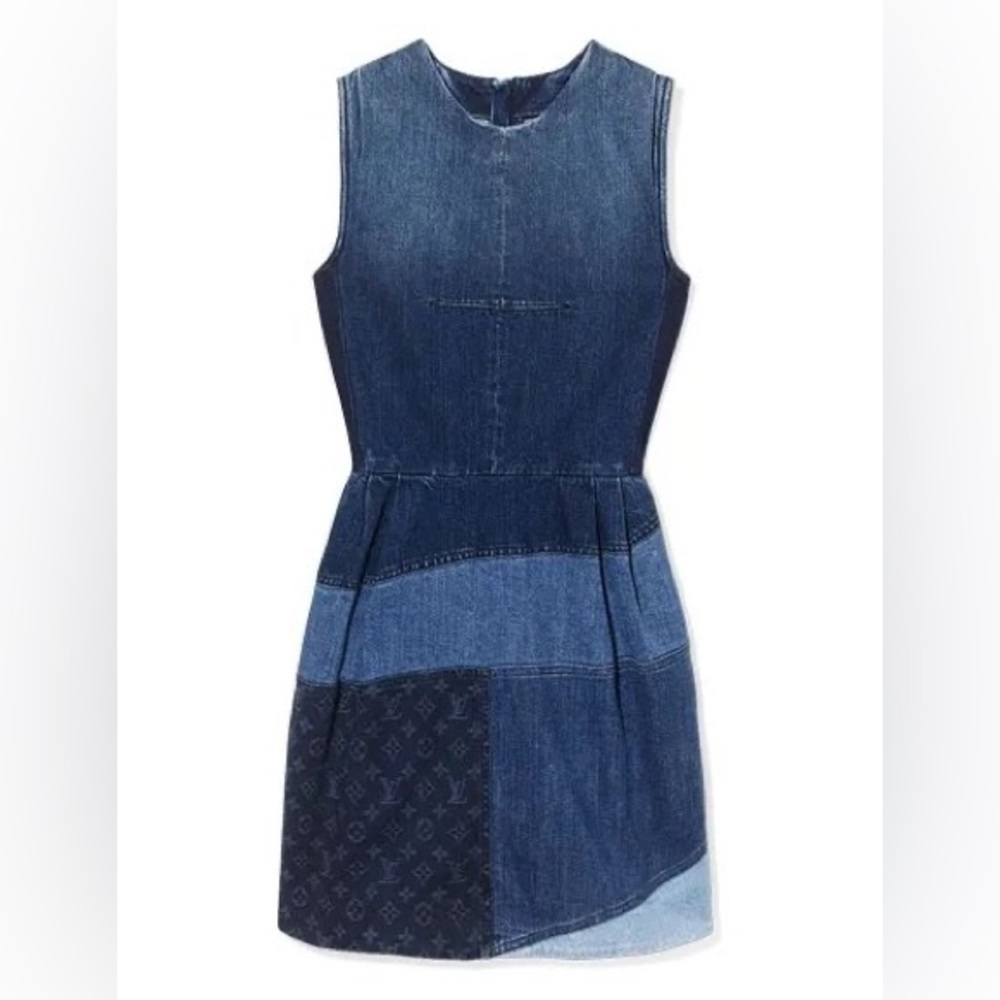 Louis Vuitton Denim Patchwork Dress